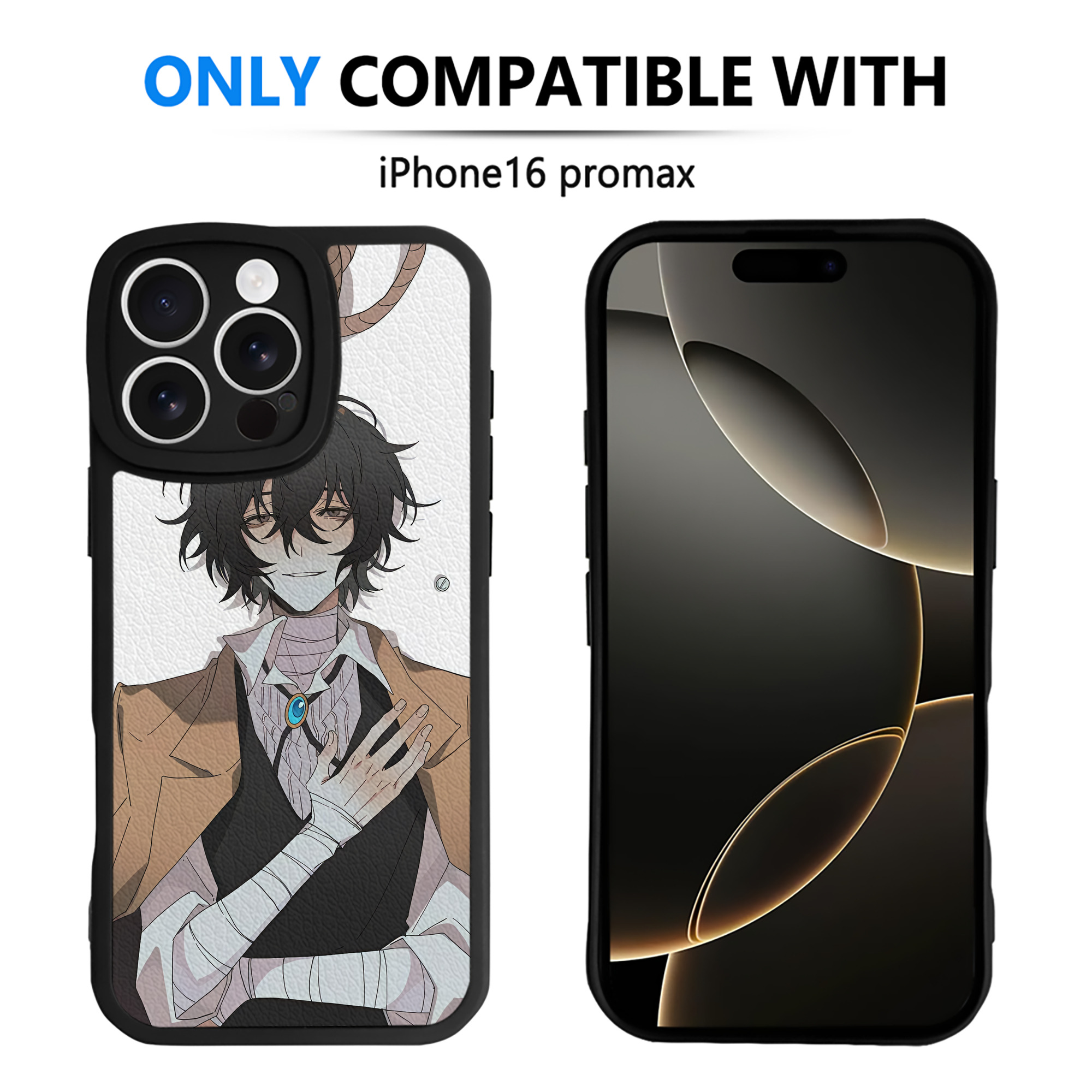（画像用） 文豪ストレイドッグス Bungo Stray Dogs 【iPhone 16シリーズ対応】シリコンスマホケース（レザー調） 材質：シリコン